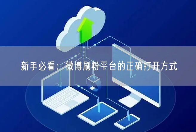 新手必看：微博刷粉平台的正确打开方式