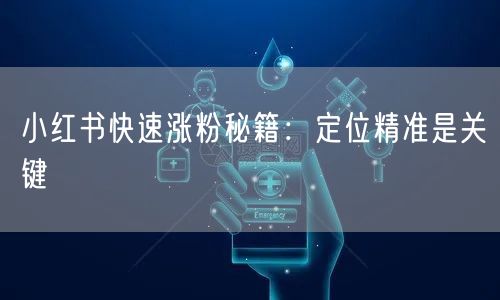 小红书快速涨粉秘籍：定位精准是关键