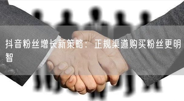 抖音粉丝增长新策略：正规渠道购买粉丝更明智